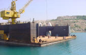 Floating dry dock for sale, lifting capacity 3500 tons