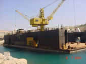 Floating dry dock for sale, lifting capacity 3500 tons